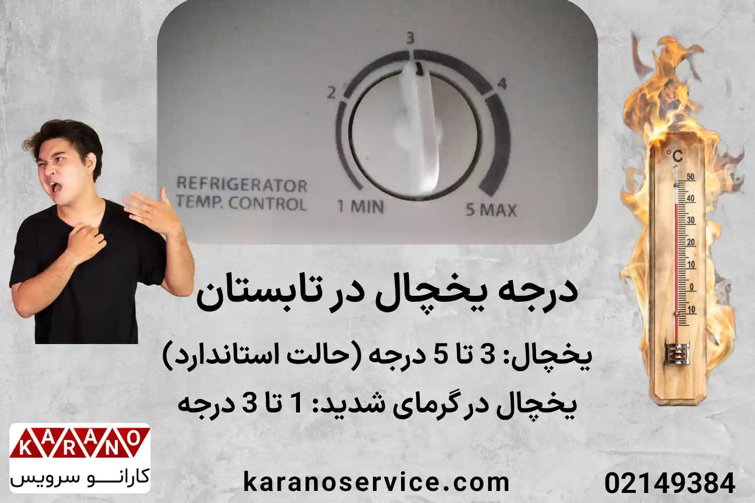 تنظیم درجه یخچال در تابستان